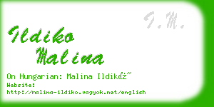 ildiko malina business card